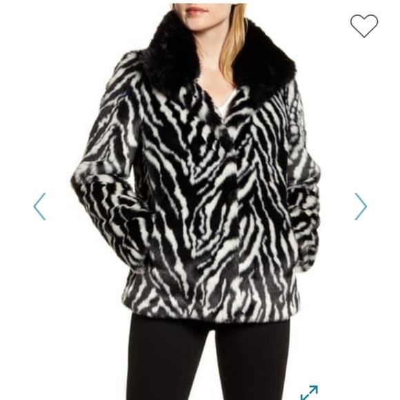 Sam Edelman Jackets & Blazers - Sam Edelman Zebra Faux Fur Coat